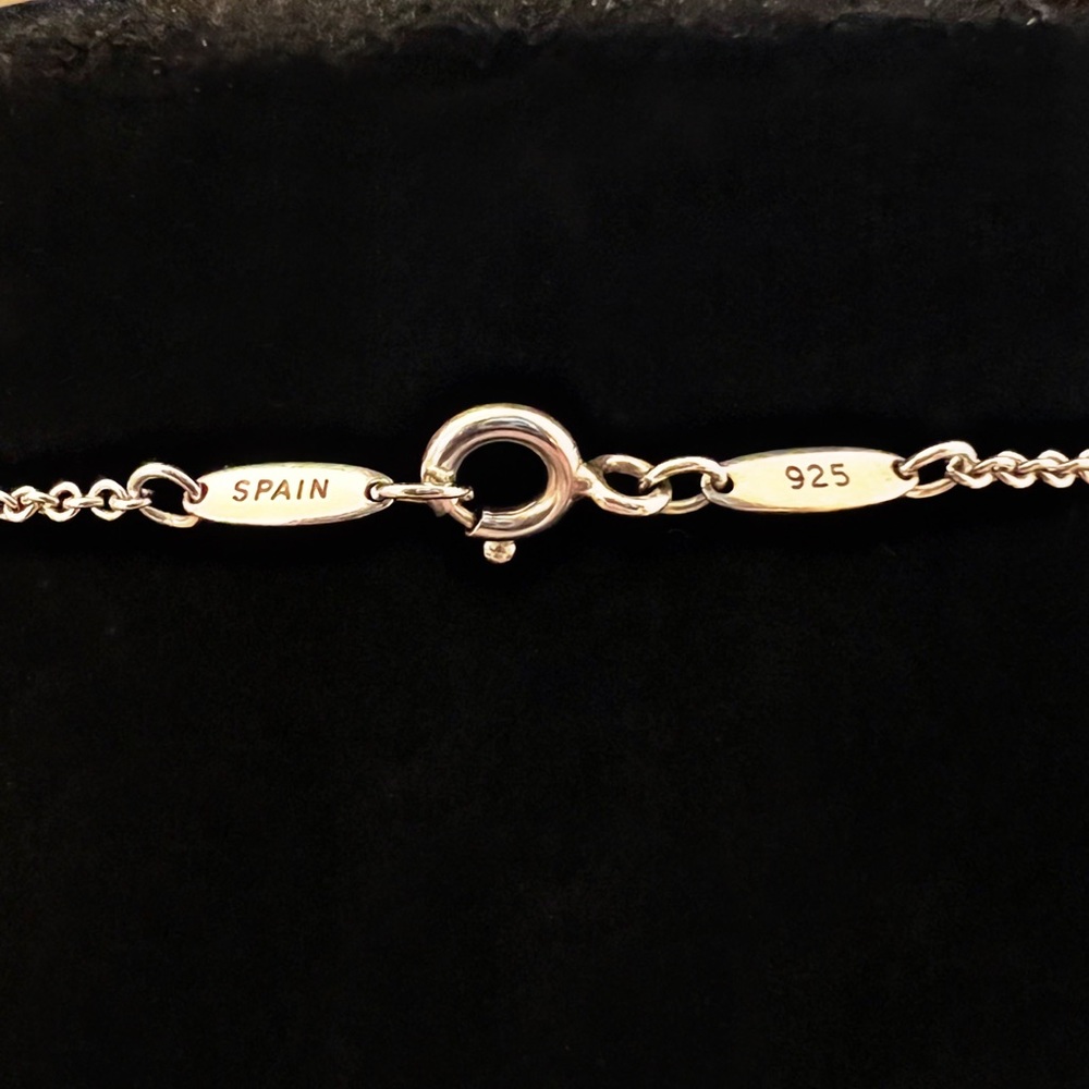 Tiffany & Co Sterling Silver Elsa Peretti Five Open Heart Necklace - Picture 4 of 7